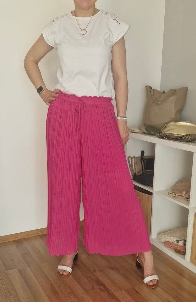 Plissee Culotte Hose