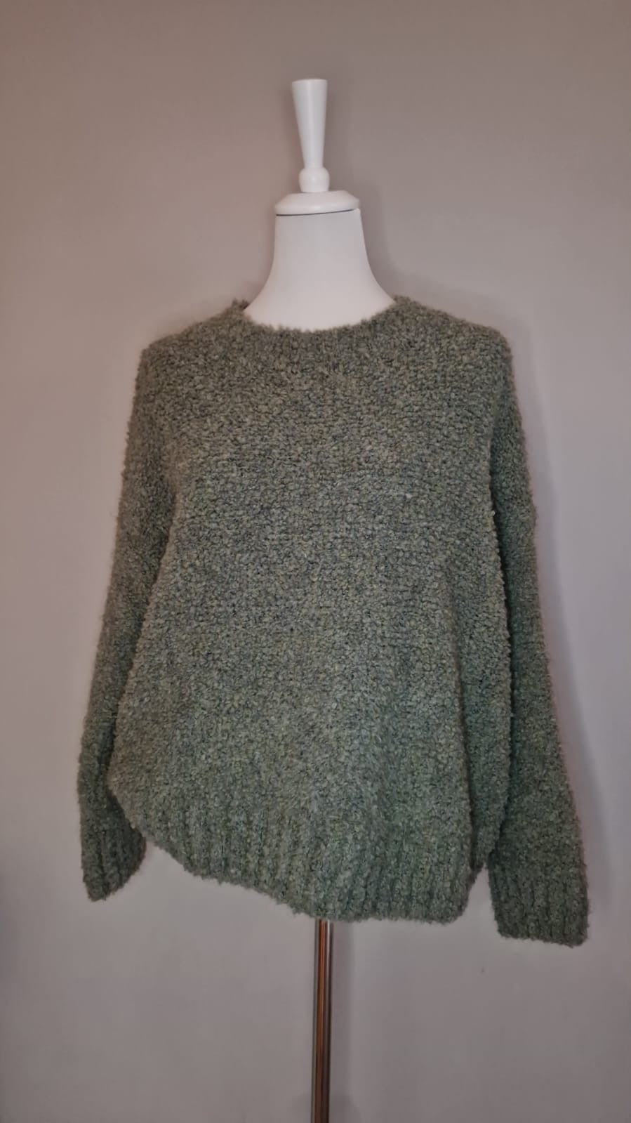 Bouclette Pullover, Ecru