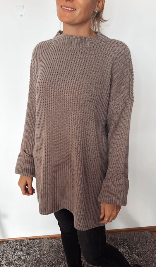 Long Pullover, Schlamm