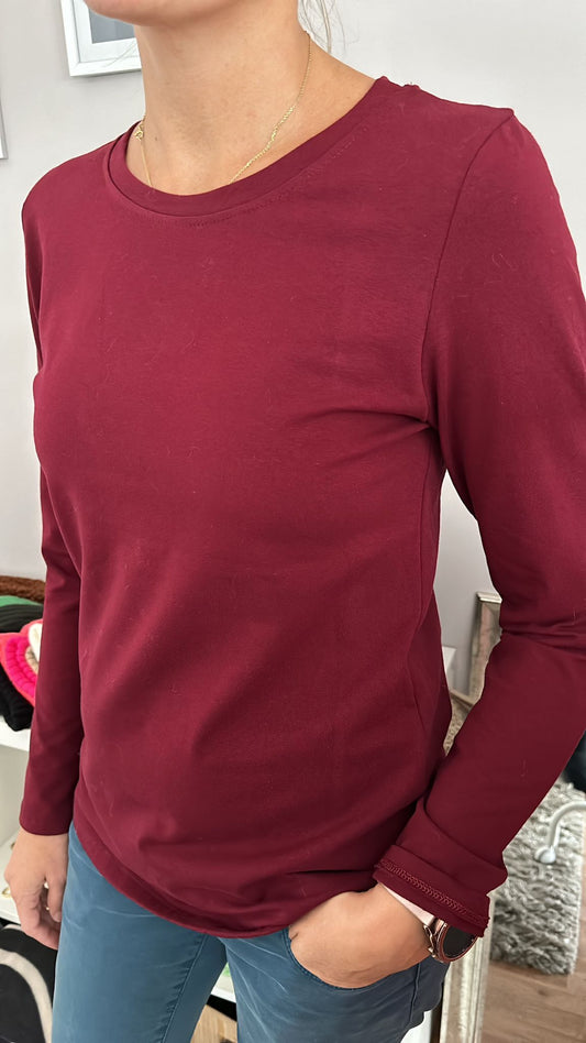 Basic Longsleeve, Bordeaux